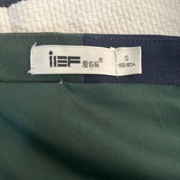 Green and Blue colorblock Sleeveless Midi Zip Up Dress Size Small - Picture 7 of 8